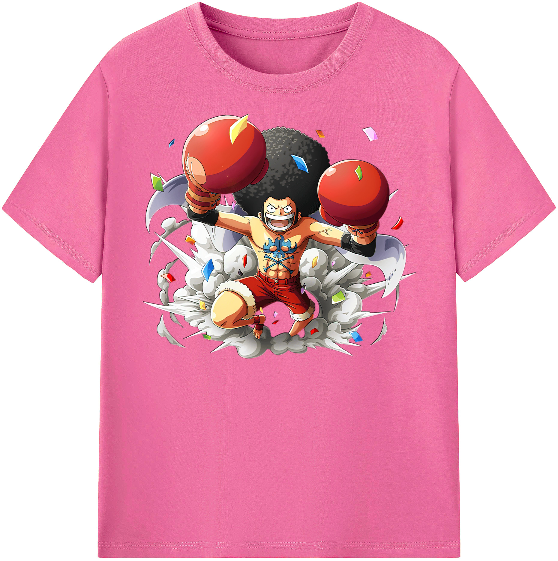 ワンピース モンキー・D・ルフィ ONE PIECE Monkey D. Luffy レディースカジュアルプリントTシャツ（綿100％）